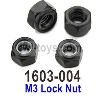 UDI RC Breaker 1601 M3 Lock Nut-1601-004-4 Set. UDIRC Breaker 1601 Parts, UDI RC UD1601 1/16 Car Parts.