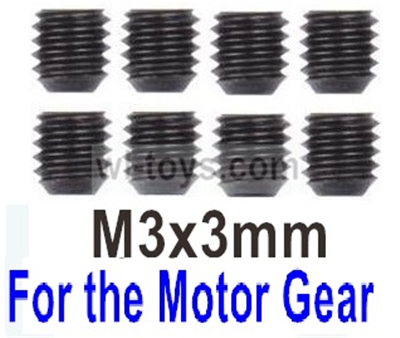 UDI RC Breaker 1601 M3X3 Machine screwsFor the Official Motor Gear-8pcs. UDIRC Breaker 1601 Parts, UDI RC UD1601 1/16 Car Parts.
