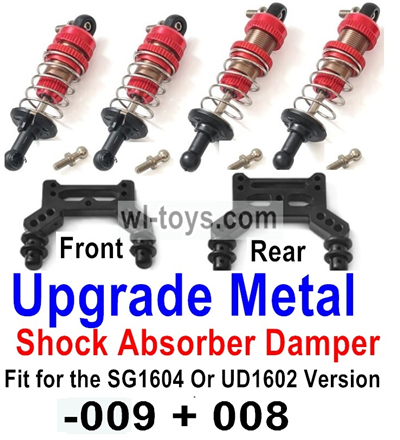 UDI RC 1602 Panther Upgrade Metal Shock absorber Damper.Total 4pcs. Front and Rear.1602-008 + 1602-009. UDIRC 1602 Panther Parts, UDI RC UD1602 1/16 Car Parts.