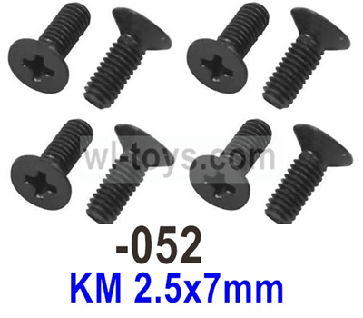 UDI RC Breaker 1601 Countersunk screws.1601-052.KM 2.5x7mm. UDIRC Breaker 1601 Parts, UDI RC UD1601 1/16 Car Parts.