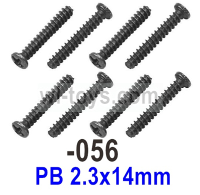 UDI RC Breaker 1601 Screws.1601-056.PB 2.3x14mm. Total 8pcs. UDIRC Breaker 1601 Parts, UDI RC UD1601 1/16 Car Parts.