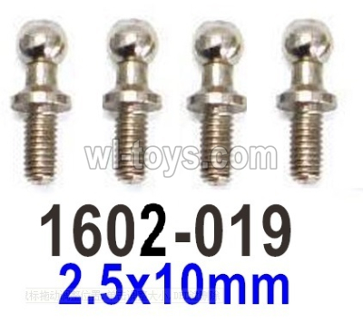 UDI RC 1602 Panther Ball head screws-1602-019-2.5x10mm-4pcs. UDI RC 1602 Panther Parts, UDIRC UD1602 1/16 Car Parts.
