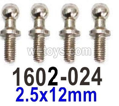 UDI RC 1602 Panther Ball head screws-1602-024-4pcs-2.5x12mm. UDI RC 1602 Panther Parts, UDIRC UD1602 1/16 Car Parts.