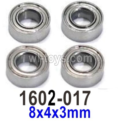 UDI RC 1602 Panther Ball Bearings-1602-017-8x4x3mm-4pcs. UDI RC 1602 Panther Parts, UDIRC UD1602 1/16 Car Parts.