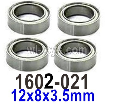 UDI RC 1602 Panther Ball Bearings-1602-021-12x8x3.5mm-4pcs. UDI RC 1602 Panther Parts, UDIRC UD1602 1/16 Car Parts.