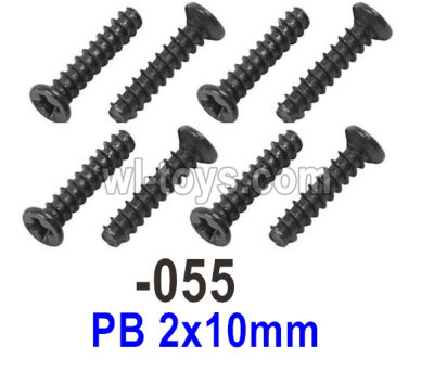 UDI RC 1602 Panther Screws.1602-055.PB 2x10mm.Total 8pcs. UDI RC 1602 Panther Parts, UDIRC UD1602 1/16 Car Parts.