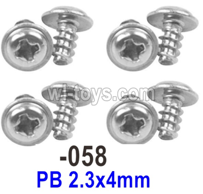 UDI RC 1602 Panther Screws with 5 media.1602-058.The size is  PB 2.3X4mm. Total 8pcs. UDI RC 1602 Panther Parts, UDIRC UD1602 1/16 Car Parts.