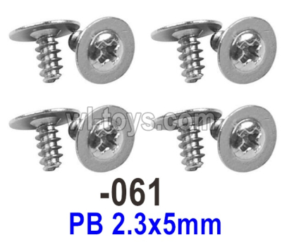 UDI RC 1602 Panther Screws with 8 media.1602-061.PB 2.3x5mm.Total 8pcs. UDI RC 1602 Panther Parts, UDIRC UD1602 1/16 Car Parts.