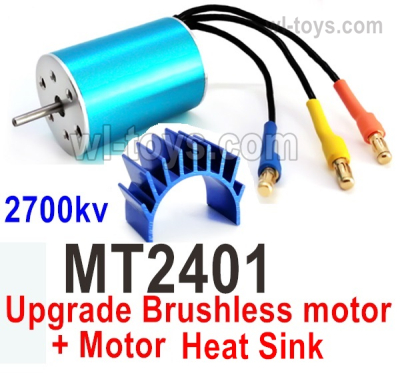 UDIRC 1603 Parts 2700kv Brushess motor + Motor heat sink.The kit number is MT2401, UDIRC 1/16 RC Rally Car Replacement Accesories.