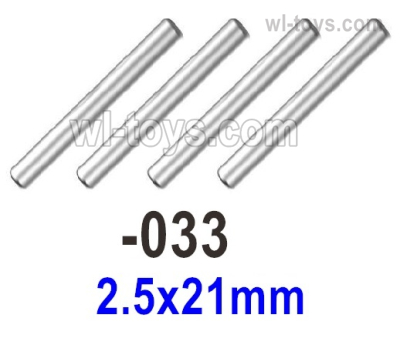 UDIRC 1604 Parts Optical axis.The kit number is 1601-033.The size is 2.5x21mm. Total includes 4pcs., UDIRC 1/16 RC Rally Car Replacement Accesories.