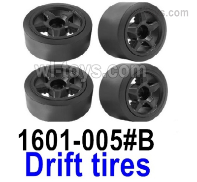 UDIRC 1607 Parts Drift tires.The kit number is 1601-005#B-4 Set, UDIRC 1/16 RC Rally Car Replacement Accesories.