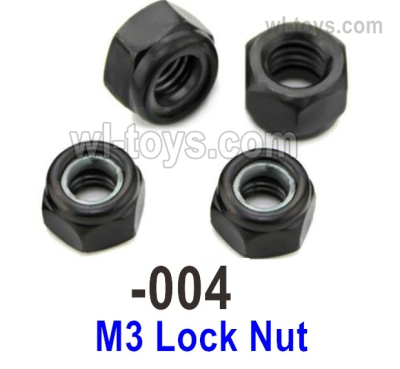 UDIRC 1607 Parts M3 Lock Nut.The kit number is 1601-004,Total 4 Set, UDIRC 1/16 RC Rally Car Replacement Accesories.