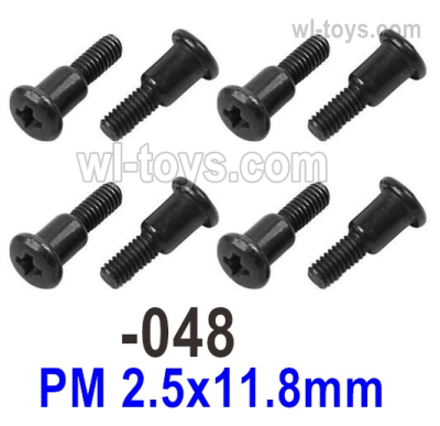 UDIRC 1608 Parts Step screws.The kit number is 1601-048.The size is PM 2.5x11.8mm.Total 8pcs, UDI RC 1/16 RC Rally Car Replacement Accesories.