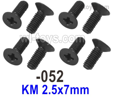 UDIRC 1608 Parts Countersunk screws.The kit number is 1601-052.The size is KM 2.5x7mm, UDI RC 1/16 RC Rally Car Replacement Accesories.