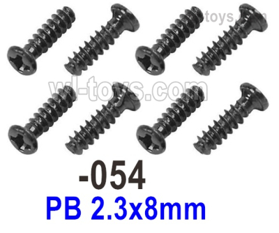 UDIRC 1608 Screws Parts.The kit number is 1601-054..The size is PB 2.3x8mm.Total 8pcs, UDI RC 1/16 RC Rally Car Replacement Accesories.