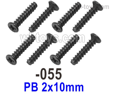 UDIRC 1608 Screws Parts.The kit number is 1601-055.The size is PB 2x10mm.Total 8pcs, UDI RC 1/16 RC Rally Car Replacement Accesories.