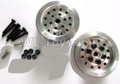 WPL B-36 B36 URAL-4360 Spare Parts-02-07 Upgrade Steel Wheel hub(2pcs)-Not include the tire lether,WPL B-36 B36 RC Car Parts,WPL Parts,WPL B-36 B36 RC Military Truck Spare parts Accessories,WPL 6X6 1:16 Off-road Truck Parts