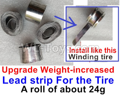 WPL B-36 B36 URAL-4360 Spare Parts-02-08 Upgrade Weight-increased Lead strip For the Tire-One roll about 24g-(Total 4 Roll),WPL B-36 B36 RC Car Parts,WPL Parts,WPL B-36 B36 RC Military Truck Spare parts Accessories,WPL 6X6 1:16 Off-road Truck Parts
