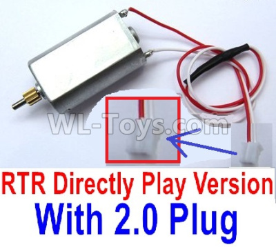 WPL B-36 B36 URAL-4360 Spare Parts-03-01 180 Main motor with 2.0 Plug and wire(1pcs)-For RTR Directly play Version,WPL B-36 B36 RC Car Parts,WPL Parts,WPL B-36 B36 RC Military Truck Spare parts Accessories,WPL 6X6 1:16 Off-road Truck Parts
