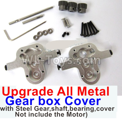 WPL B-36 B36 URAL-4360 Spare Parts-04-04 Upgrade All Metal Gear box cover(with Steel Gear,shaft,bearing,Metal Cover)-Not include the Motor,WPL B-36 B36 RC Car Parts,WPL Parts,WPL B-36 B36 RC Military Truck Spare parts Accessories,WPL 6X6 1:16 Off-road Truck Parts