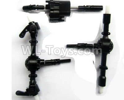 WPL B-36 B36 URAL-4360 Spare Parts-05-01 Front axle + Rear axle+ Drive gear box,WPL B-36 B36 RC Car Parts,WPL Parts,WPL B-36 B36 RC Military Truck Spare parts Accessories,WPL 6X6 1:16 Off-road Truck Parts