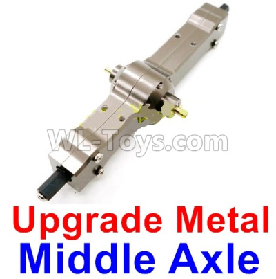 WPL B-36 B36 URAL-4360 Spare Parts-06-03 Upgrade Metal Middle axle-Silver color,WPL B-36 B36 RC Car Parts,WPL Parts,WPL B-36 B36 RC Military Truck Spare parts Accessories,WPL 6X6 1:16 Off-road Truck Parts