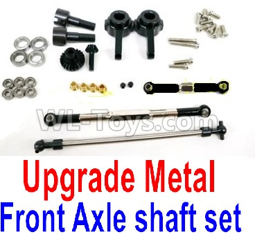 WPL B-36 B36 URAL-4360 Spare Parts-08-11 Upgrade Front All Metal Axle shaft Set-Black,WPL B-36 B36 RC Car Parts,WPL Parts,WPL B-36 B36 RC Military Truck Spare parts Accessories,WPL 6X6 1:16 Off-road Truck Parts