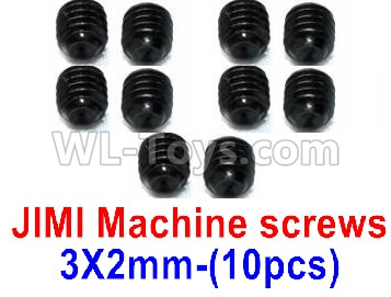 WPL B-36 B36 URAL-4360 Spare Parts-08-21 JIMI Machine screws(3X2mm)-10pcs,WPL B-36 B36 RC Car Parts,WPL Parts,WPL B-36 B36 RC Military Truck Spare parts Accessories,WPL 6X6 1:16 Off-road Truck Parts