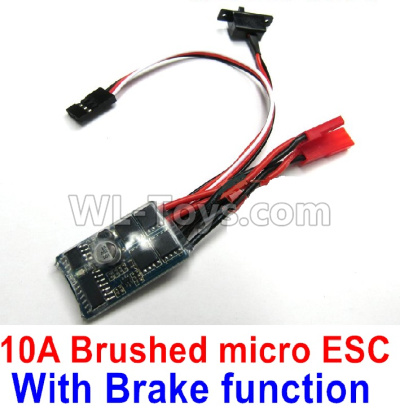 WPL B-36 B36 URAL-4360 Spare Parts-16-03 10A Brushed micro ESC-With Brake function Version,WPL B-36 B36 RC Car Parts,WPL Parts,WPL B-36 B36 RC Military Truck Spare parts Accessories,WPL 6X6 1:16 Off-road Truck Parts