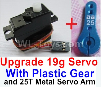 WPL B-36 B36 URAL-4360 Spare Parts-17-03 Upgrade 3-wire 17g Servo & Upgrade 25T Metal Servo Arm,WPL B-36 B36 RC Car Parts,WPL Parts,WPL B-36 B36 RC Military Truck Spare parts Accessories,WPL 6X6 1:16 Off-road Truck Parts
