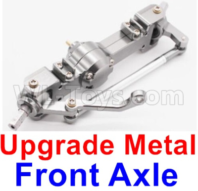 WPL B16 Parts-06-02 Upgrade Metal Front axle-Silver color,WPL B16 B-16 RC Car Parts,WPL 6X6 Parts,WPL B16 B-16 RC Military Truck Spare parts Accessories,WPL 1:16 Off-road Truck Parts