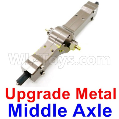 WPL B16 Parts-06-03 Upgrade Metal Middle axle-Silver color,WPL B16 B-16 RC Car Parts,WPL 6X6 Parts,WPL B16 B-16 RC Military Truck Spare parts Accessories,WPL 1:16 Off-road Truck Parts
