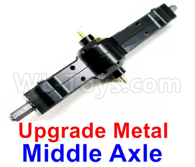 WPL B16 Parts-06-07 Upgrade Metal Middle axle-Black color,WPL B16 B-16 RC Car Parts,WPL 6X6 Parts,WPL B16 B-16 RC Military Truck Spare parts Accessories,WPL 1:16 Off-road Truck Parts