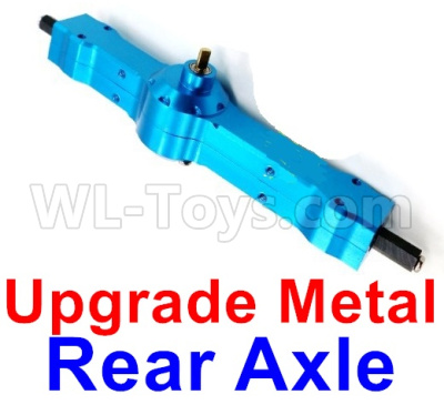 WPL B16 Parts-06-12 Upgrade Metal Rear axle-Blue color,WPL B16 B-16 RC Car Parts,WPL 6X6 Parts,WPL B16 B-16 RC Military Truck Spare parts Accessories,WPL 1:16 Off-road Truck Parts