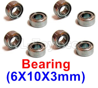 WPL B16 Parts-08-22 Bearing(6X10X3mm)-8pcs,WPL B16 B-16 RC Car Parts,WPL 6X6 Parts,WPL B16 B-16 RC Military Truck Spare parts Accessories,WPL 1:16 Off-road Truck Parts