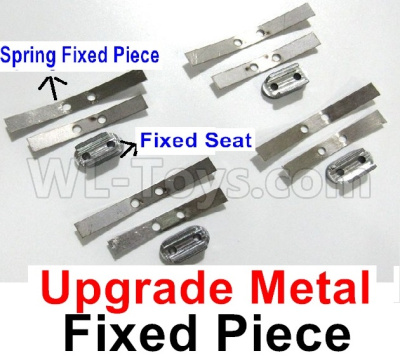 WPL B16 Parts-10-01 Upgrade Spring fixing piece+ Upgrade Steel plate fixing seat-For Six-drive military truck,WPL B16 B-16 RC Car Parts,WPL 6X6 Parts,WPL B16 B-16 RC Military Truck Spare parts Accessories,WPL 1:16 Off-road Truck Parts