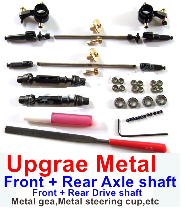 WPL B16 Parts-30 Upgrade Metal gear,Upgrade Metal steering cup and Upgrade Metal drive shaft,WPL B16 B-16 RC Car Parts,WPL 6X6 Parts,WPL B16 B-16 RC Military Truck Spare parts Accessories,WPL 1:16 Off-road Truck Parts