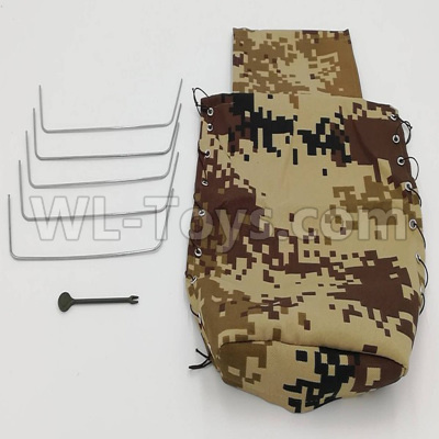 WPL C14 C-14 Hercules Parts-01-01 6 drive Military truck awning-Camouflage yellowWPL C14 C-14 RC Car Parts,WPL Hercules Parts,WPL C14 C-14 RC Military Truck Spare parts Accessories,WPL 4X4 1:16 Off-road Truck Parts