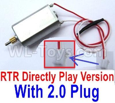 WPL C14 C-14 Hercules Parts-03-01 180 Main motor with 2.0 Plug and wire(1pcs)-For RTR Directly play VersionWPL C14 C-14 RC Car Parts,WPL Hercules Parts,WPL C14 C-14 RC Military Truck Spare parts Accessories,WPL 4X4 1:16 Off-road Truck Parts