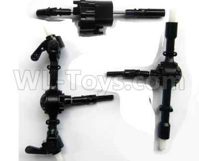 WPL C14 C-14 Hercules Parts-05-01 Front axle+Rear axle+Drive gear boxWPL C14 C-14 RC Car Parts,WPL Hercules Parts,WPL C14 C-14 RC Military Truck Spare parts Accessories,WPL 4X4 1:16 Off-road Truck Parts