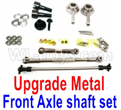 WPL C14 C-14 Hercules Parts-08-10 Upgrade Front All Metal Axle shaft Set-SilverWPL C14 C-14 RC Car Parts,WPL Hercules Parts,WPL C14 C-14 RC Military Truck Spare parts Accessories,WPL 4X4 1:16 Off-road Truck Parts