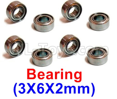 WPL C14 C-14 Hercules Parts-08-23 Bearing(3X6X2mm)-8pcsWPL C14 C-14 RC Car Parts,WPL Hercules Parts,WPL C14 C-14 RC Military Truck Spare parts Accessories,WPL 4X4 1:16 Off-road Truck Parts