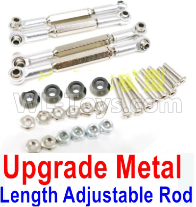 WPL C14 C-14 Hercules Parts-08-29 Upgrade Metal Length Adjustable Rod(4pcs)-SilverWPL C14 C-14 RC Car Parts,WPL Hercules Parts,WPL C14 C-14 RC Military Truck Spare parts Accessories,WPL 4X4 1:16 Off-road Truck Parts