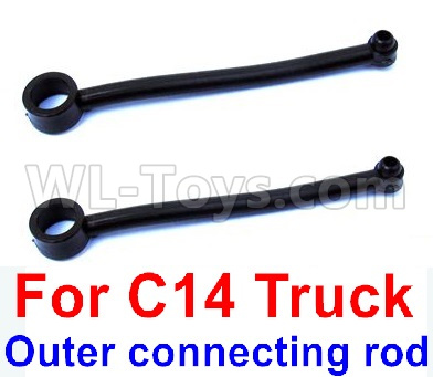 WPL C14 C-14 Hercules Parts-09-01 Official Outer connecting Rod(2pcs)WPL C14 C-14 RC Car Parts,WPL Hercules Parts,WPL C14 C-14 RC Military Truck Spare parts Accessories,WPL 4X4 1:16 Off-road Truck Parts