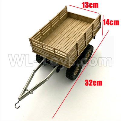 WPL C14 C-14 Hercules Parts-22-02 Original self-loading 4 wheel trailer accessories-For DIY Parts-Yellow-32X13X14cmWPL C14 C-14 RC Car Parts,WPL Hercules Parts,WPL C14 C-14 RC Military Truck Spare parts Accessories,WPL 4X4 1:16 Off-road Truck Parts