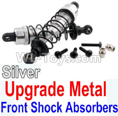 Wltoys 10402 Upgrade Metal Front Shock Absorbers(2pcs)-Silver,Wltoys 10402 RC Car Parts,High speed 1:10 Scale 4wd,10402 Electric Power On Road Drift Racing Truck Car Parts