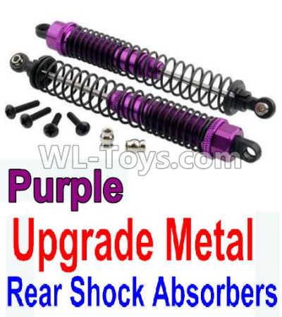 Wltoys 10402 Upgrade Metal Rear Shock Absorbers(2pcs)-Purple,Wltoys 10402 RC Car Parts,High speed 1:10 Scale 4wd,10402 Electric Power On Road Drift Racing Truck Car Parts