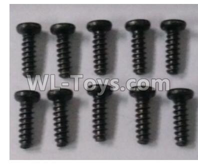 Wltoys 10402 12401.0254 Round head self tapping screw(10pcs)-ST2.5X8PWM-W6,Wltoys 10402 RC Car Parts,High speed 1:10 Scale 4wd,10402 Electric Power On Road Drift Racing Truck Car Parts