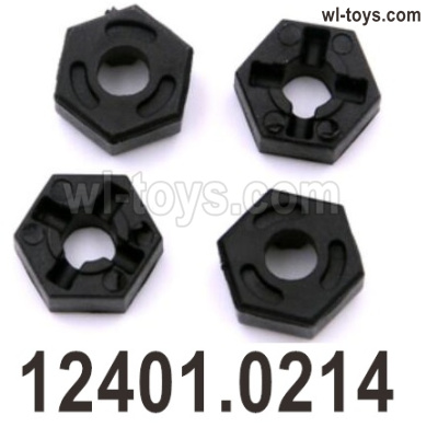 Wltoys 104019 Parts 1241.0214 Hex wheel Seat,Wheel Adapter.Total 4pcs.Wltoys 104019 1/10 Parts, Wltoys 104019 RC Car Accessories.