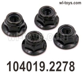 Wltoys 104019 Parts M4 flange Anti-Nut.104019.2278.Total 4pcs.Wltoys 104019 1/10 Parts, Wltoys 104019 RC Car Accessories.